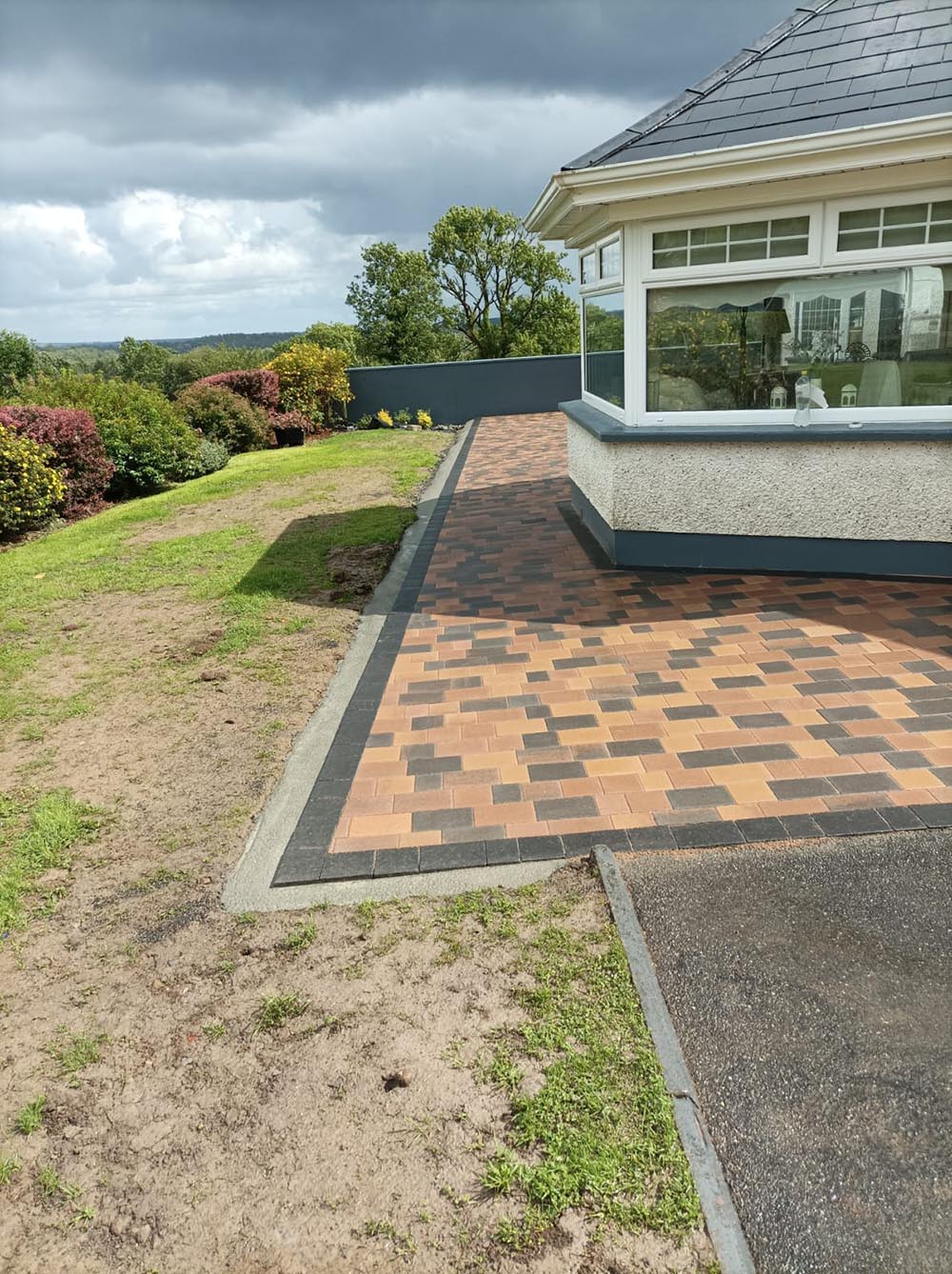 Block paving in various colours