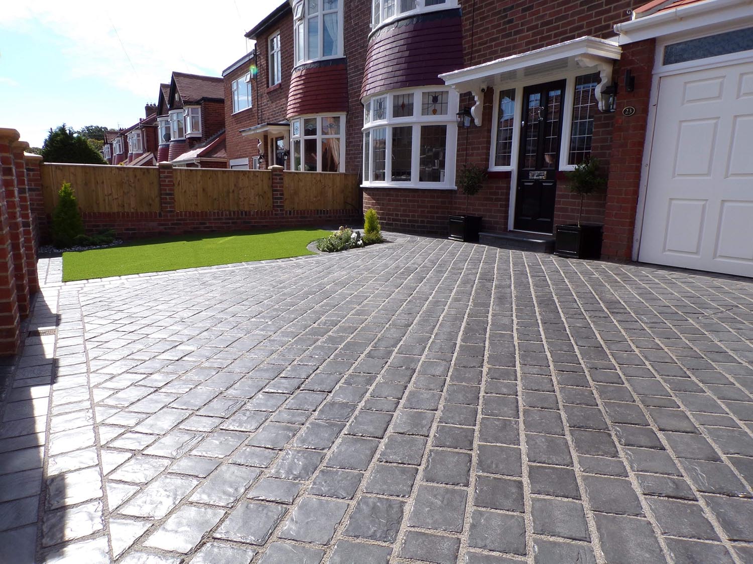 Block paved driveway